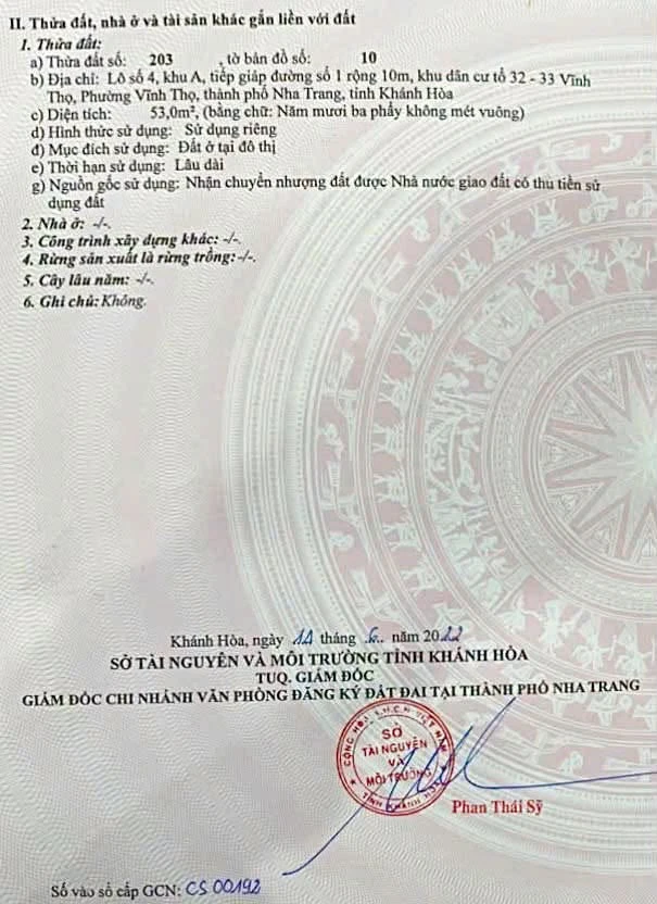 Bán đất Hòn Đỏ – Vĩnh Thọ, Nha Trang, 53m², 6,36 tỷ - Ảnh thu nhỏ 2