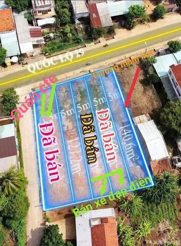 Bán đất mặt tiền QL29, 127m² full thổ cư, Đắk Lắk