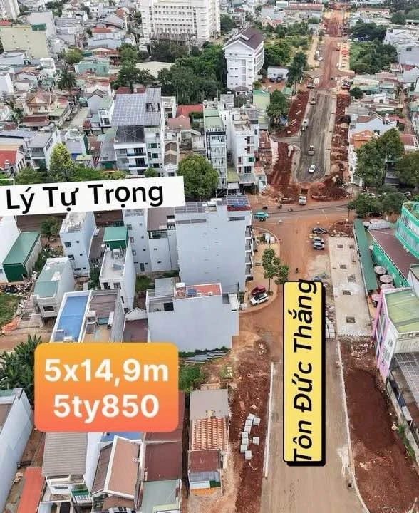Bán đất mặt tiền Lý Tự Trọng 5x14.9m 5.85 tỷ Bình Tân - Ảnh 1