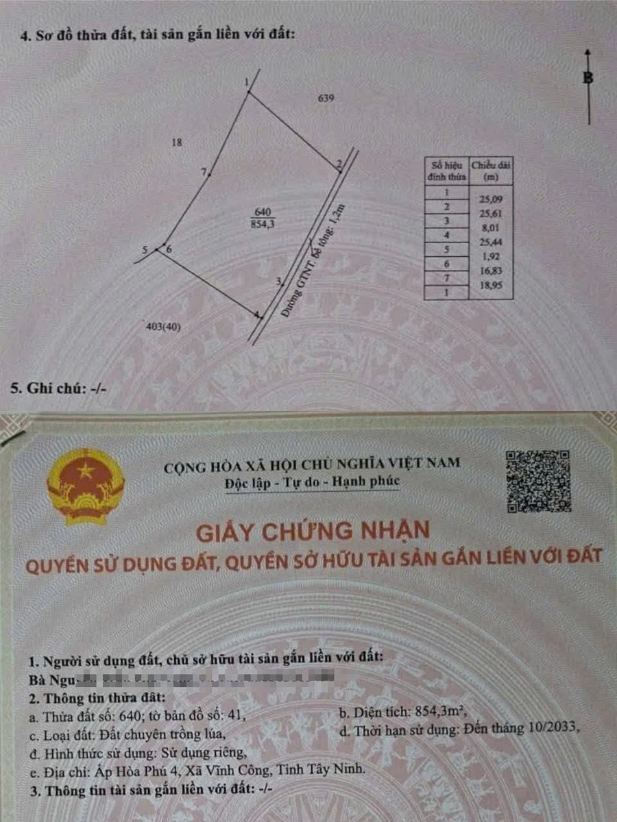Bán 854 m² đất lúa Xã Vĩnh Công Nhà Bè 850 triệu - Ảnh thu nhỏ 4