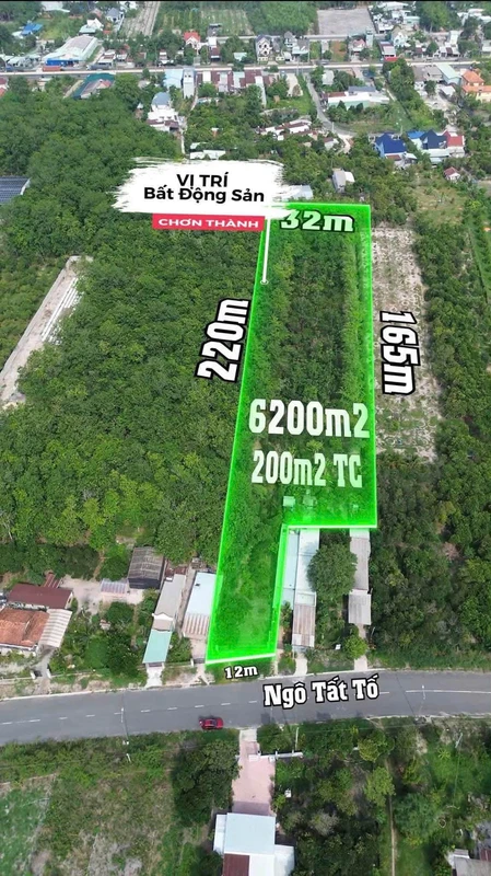 Bán đất Chơn Thành 6200m2 giá 4 tỷ