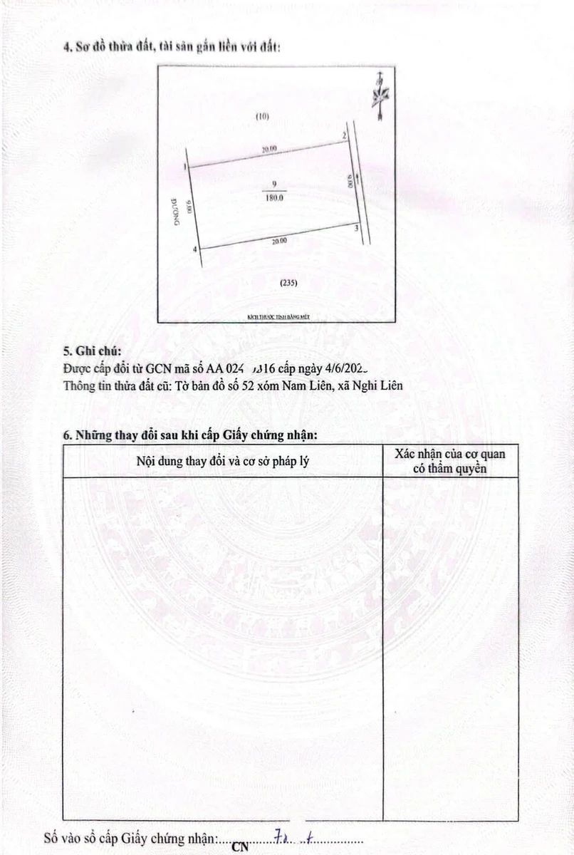 Bán đất Sân Bay Vinh 180m2 giá 4 tỷ - Ảnh thu nhỏ 4