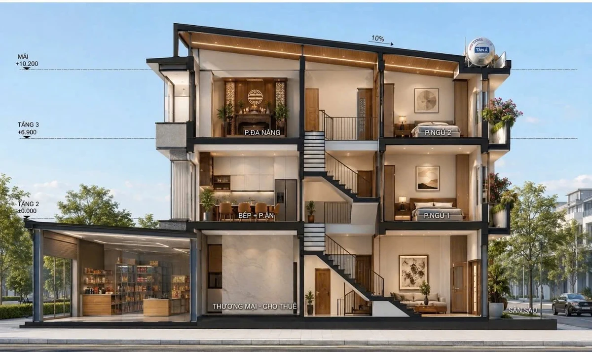 Bán nhà phố D5 Tái Định Cư Hòa Lợi 179m² 3,6 tỷ - Ảnh thu nhỏ 2