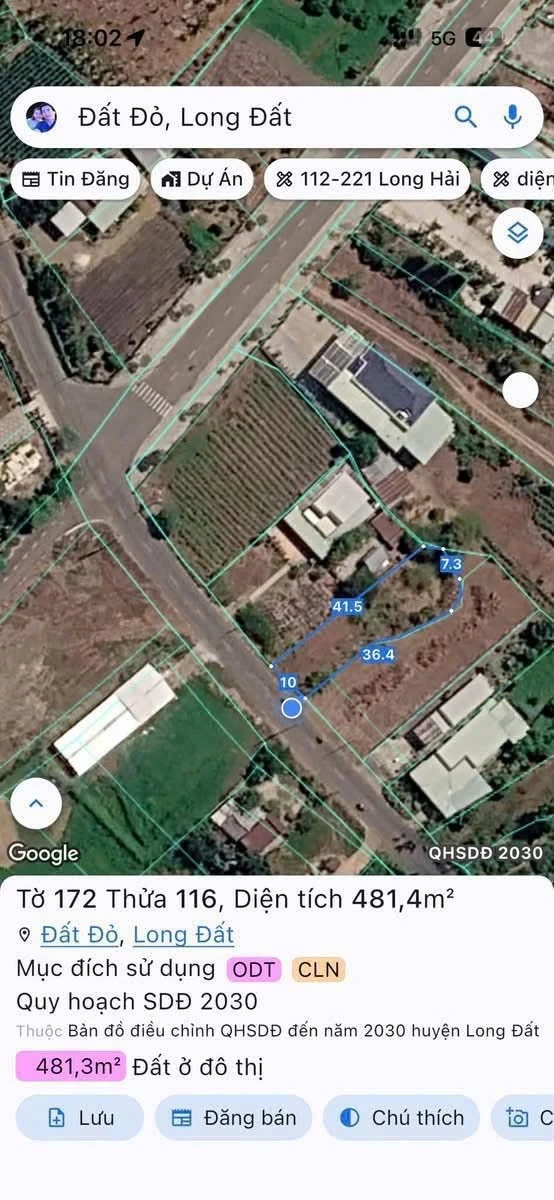 Bán đất mặt tiền Lê Thánh Tông, 481m2, 2 tỷ 3 Đất Đỏ - Ảnh thu nhỏ 3