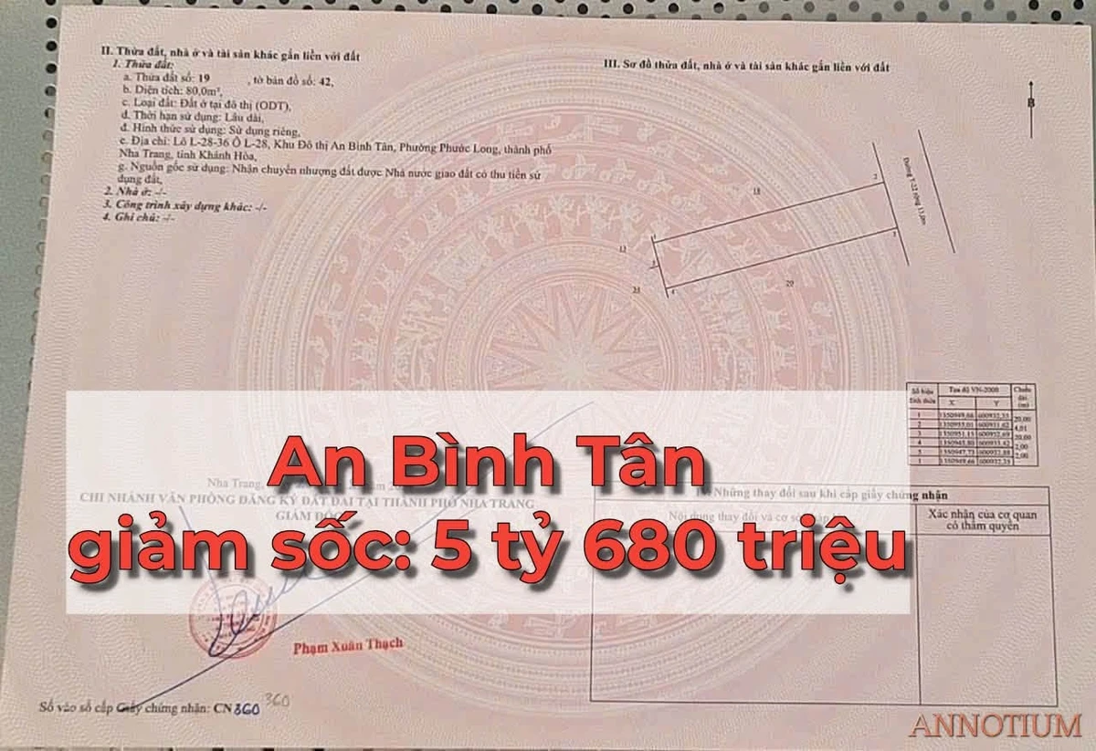 Bán đất KĐT An Bình Tân Nam Nha Trang 80m² giá 5,68 tỷ - Ảnh 1