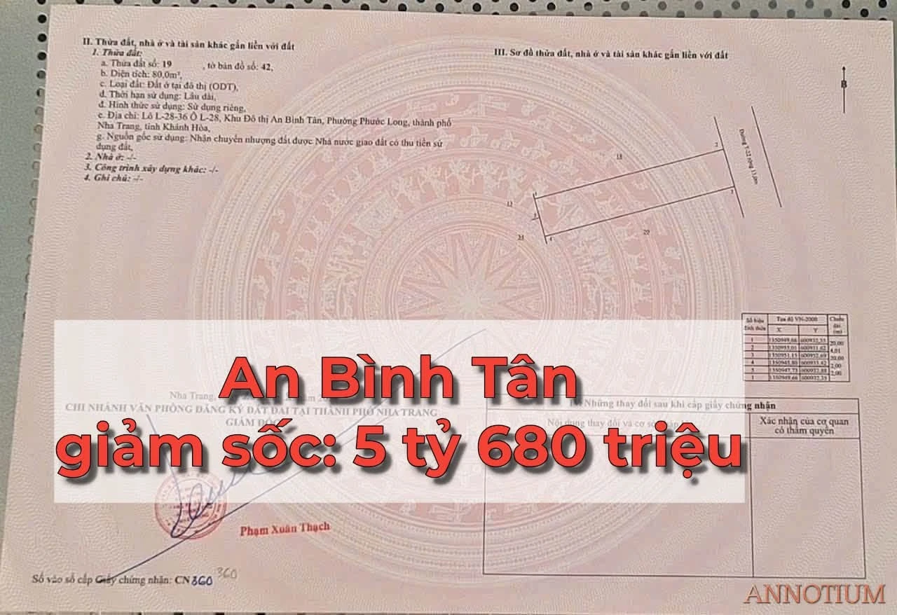Bán đất KĐT An Bình Tân Nam Nha Trang 80m² giá 5,68 tỷ - Ảnh 1