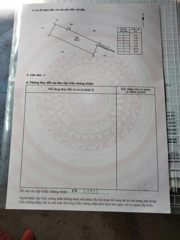 Bán đất thổ cư 154m2 xã Mỹ Lộc, Tây Ninh giá 1,2 tỷ