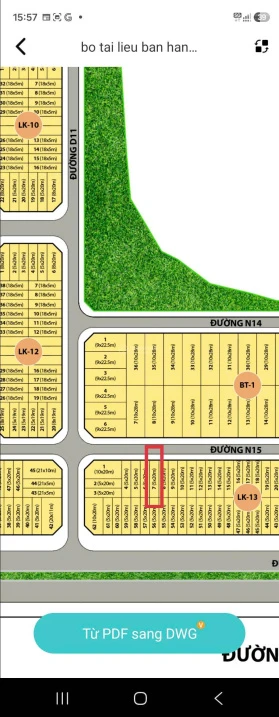 Bán đất nền Đường N15(12m) DT 100m2(5x20) tiếp giáp TPHCM. Giá 2 tỷ 150 tại KDC Long Hậu Cần Giuộc - Ảnh thu nhỏ 2