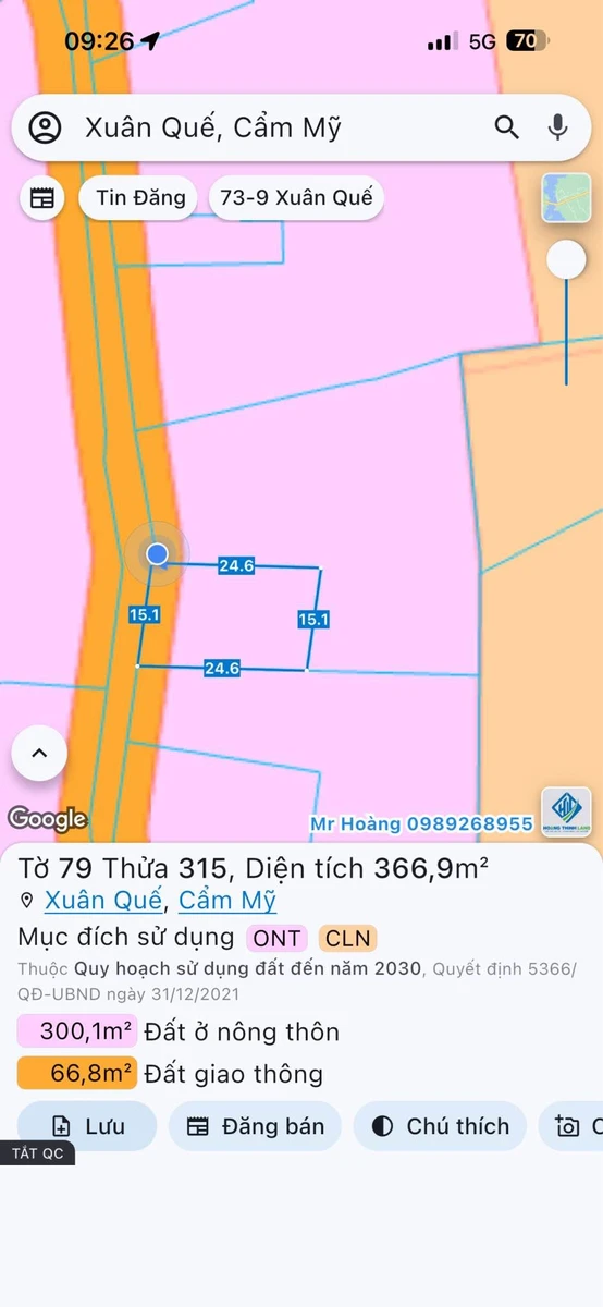 Bán 1.923m² đất thổ cư Xuân Quế, Đồng Nai gần sân bay - Ảnh thu nhỏ 2