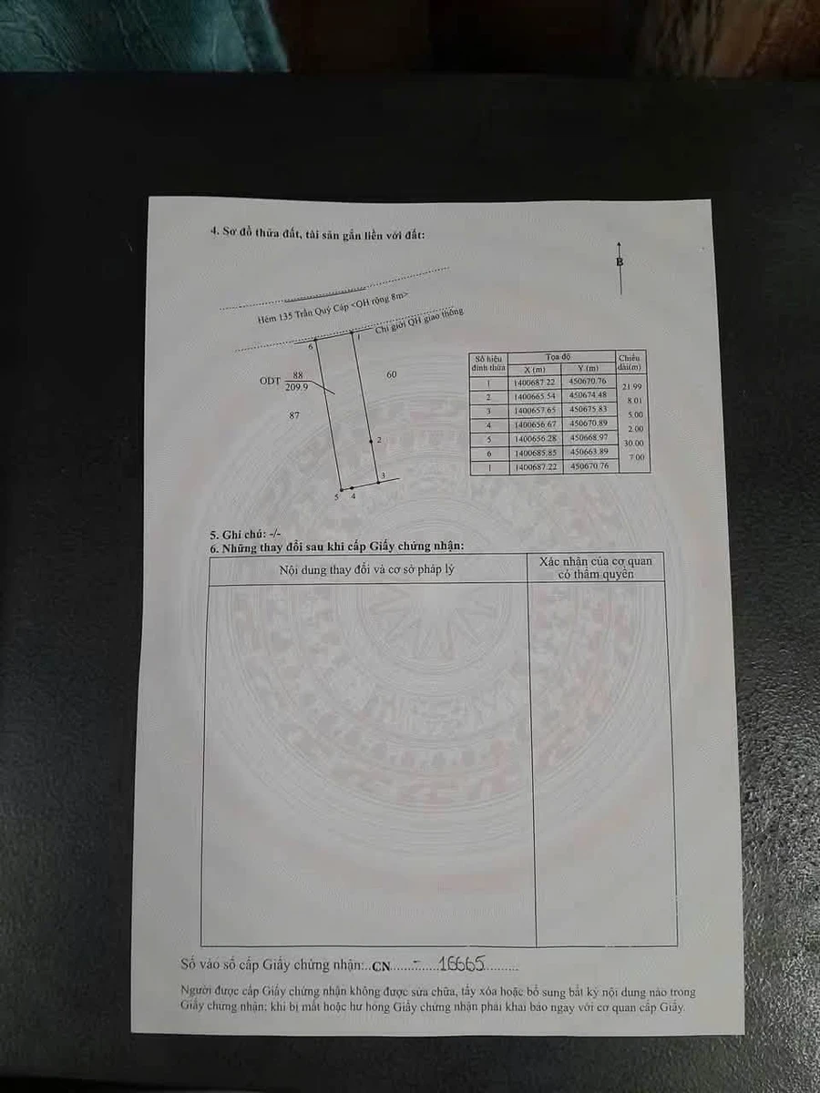 Bán đất thổ cư 100% 7x30m Trần Quý Cáp 4,5 tỷ - Ảnh thu nhỏ 2