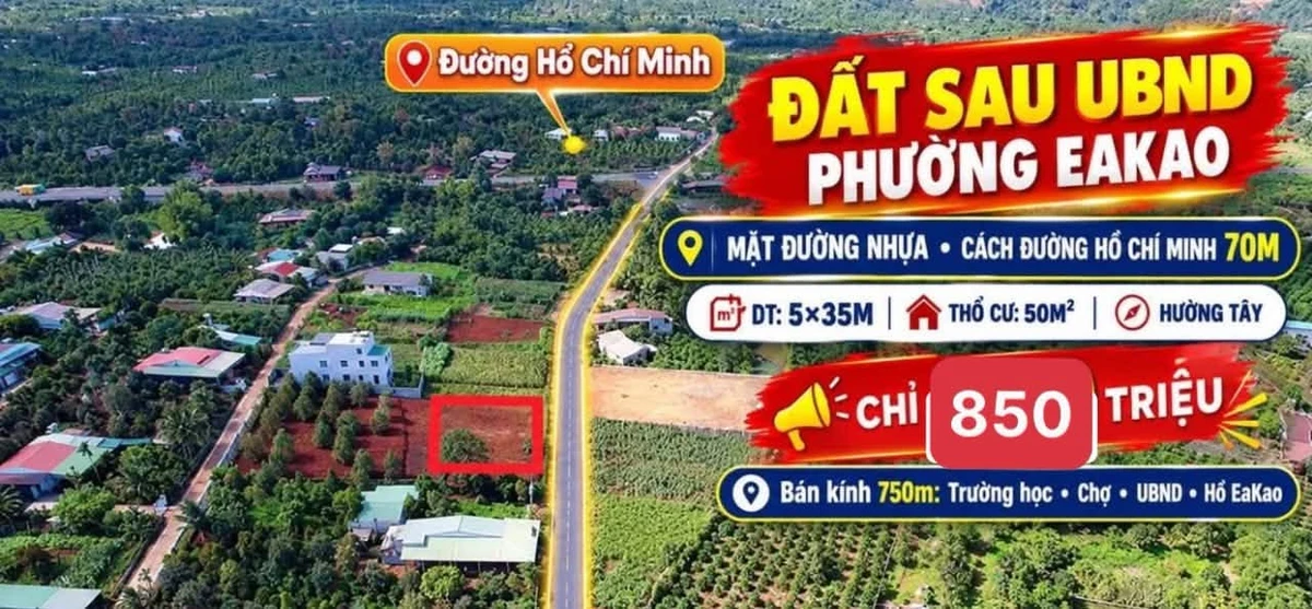 Bán đất nền 175m² mặt đường Phường Eakao, Đắk Lắk - Ảnh thu nhỏ 3