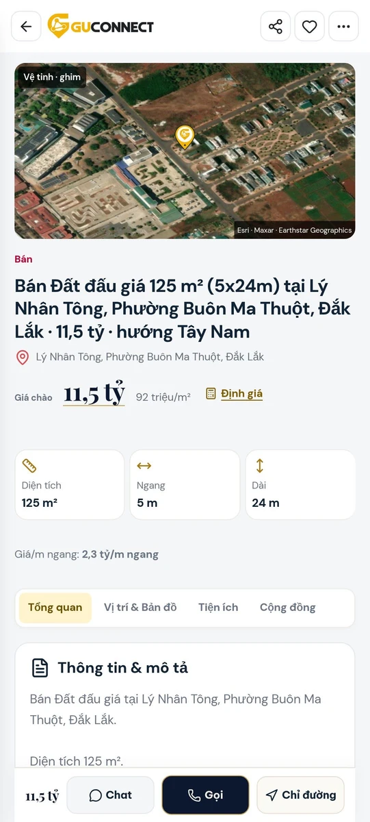 Bán đất 125 m² Lý Nhân Tông, Buôn Ma Thuột 11.5 tỷ - Ảnh thu nhỏ 2