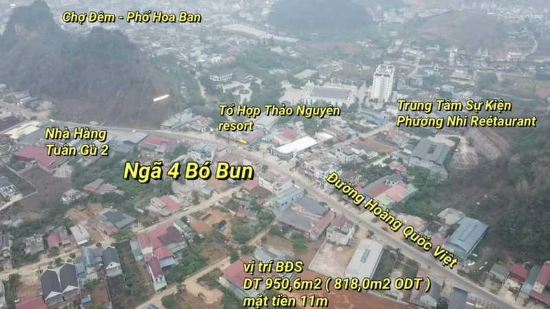 Lô mặt đường Quốc Lộ 6 (Vip) trung tâm Mộc Châu