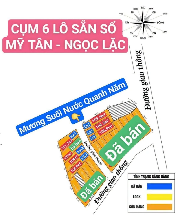 Bán đất nền 105m² tại Mỹ Tân, Ngọc Lặc từ 6,5 tỷ