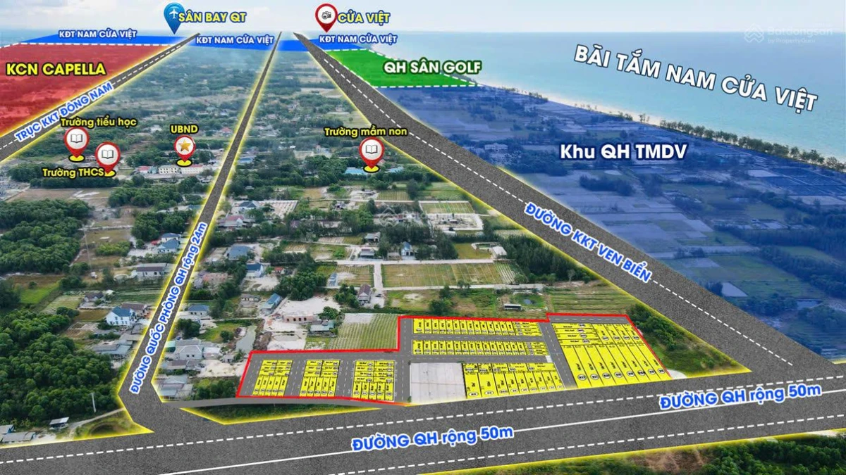 Cần bán lô đất nền cách biển 200m giá nhỉnh 4tr/m. Sổ đỏ full thổ cư. Cách đường QP ven biển 20m - Ảnh 1