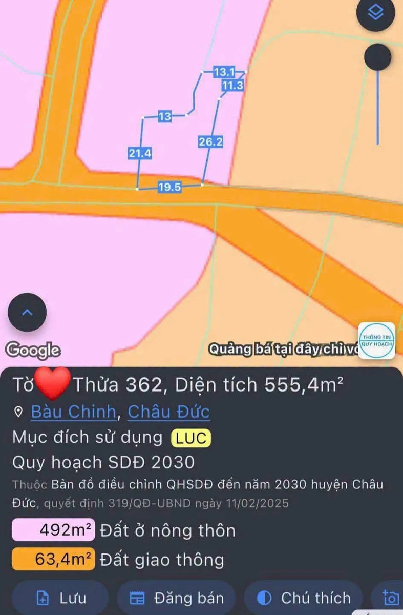 Bán đất 600m2 mặt tiền 19m gần Đường 9 Kim Long - Ảnh thu nhỏ 3