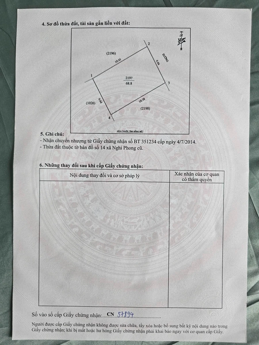 Bán đất Nghi Phong Vinh Lộc Nghệ An 68,8m² 1 tỷ 7 - Ảnh thu nhỏ 4