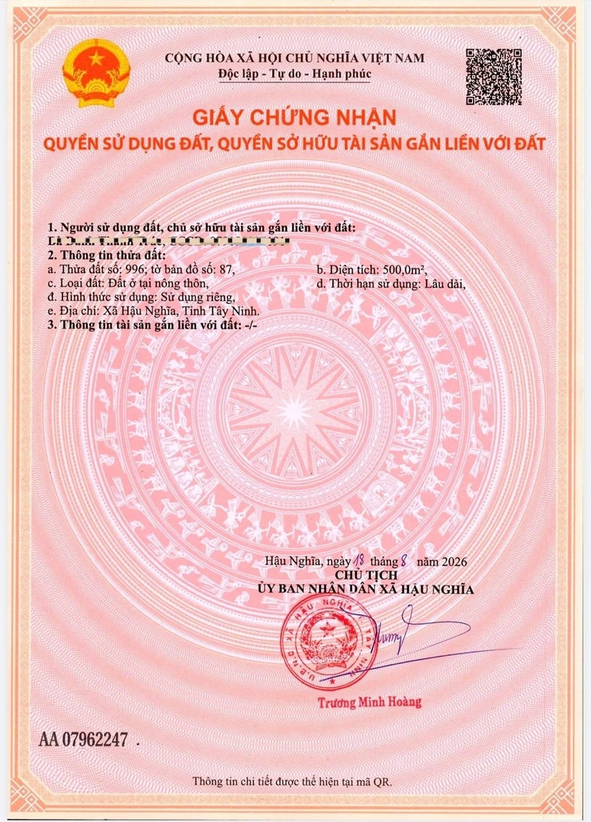 Bán đất xã Hậu Nghĩa Đức Hòa Long An 500m² 1 tỷ 990 - Ảnh thu nhỏ 4
