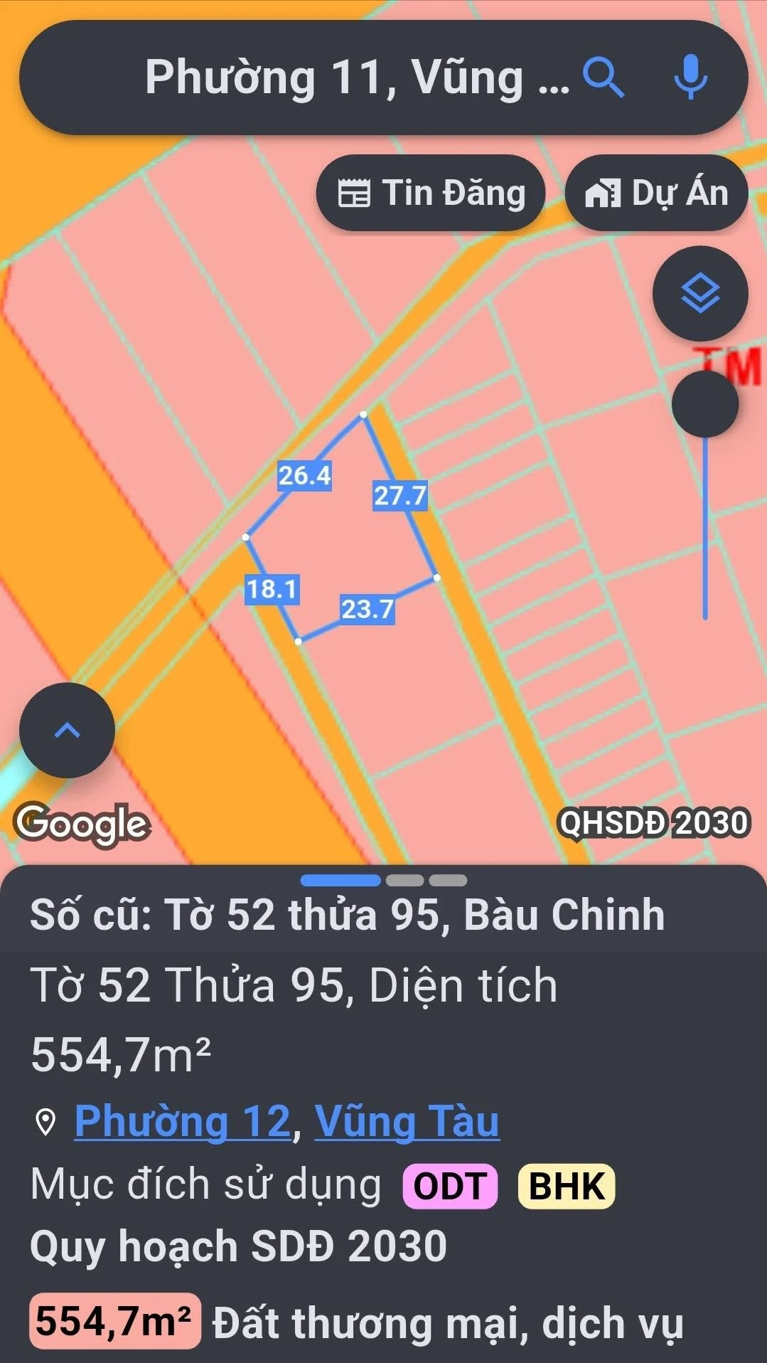 Bán đất 554,7m² thổ cư Phường 11 Vũng Tàu 7,21 tỷ - Ảnh 1