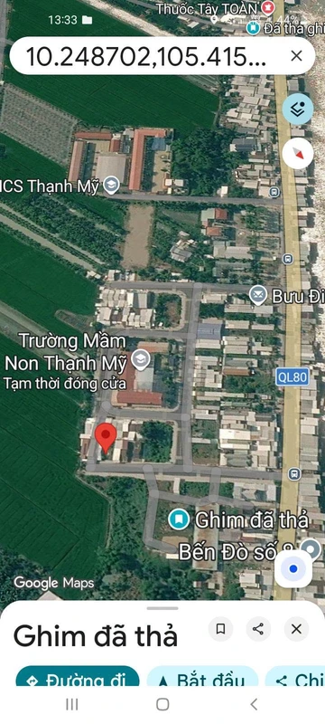 Bán nền 100m² Thạnh Mỹ Cần Thơ 720 triệu