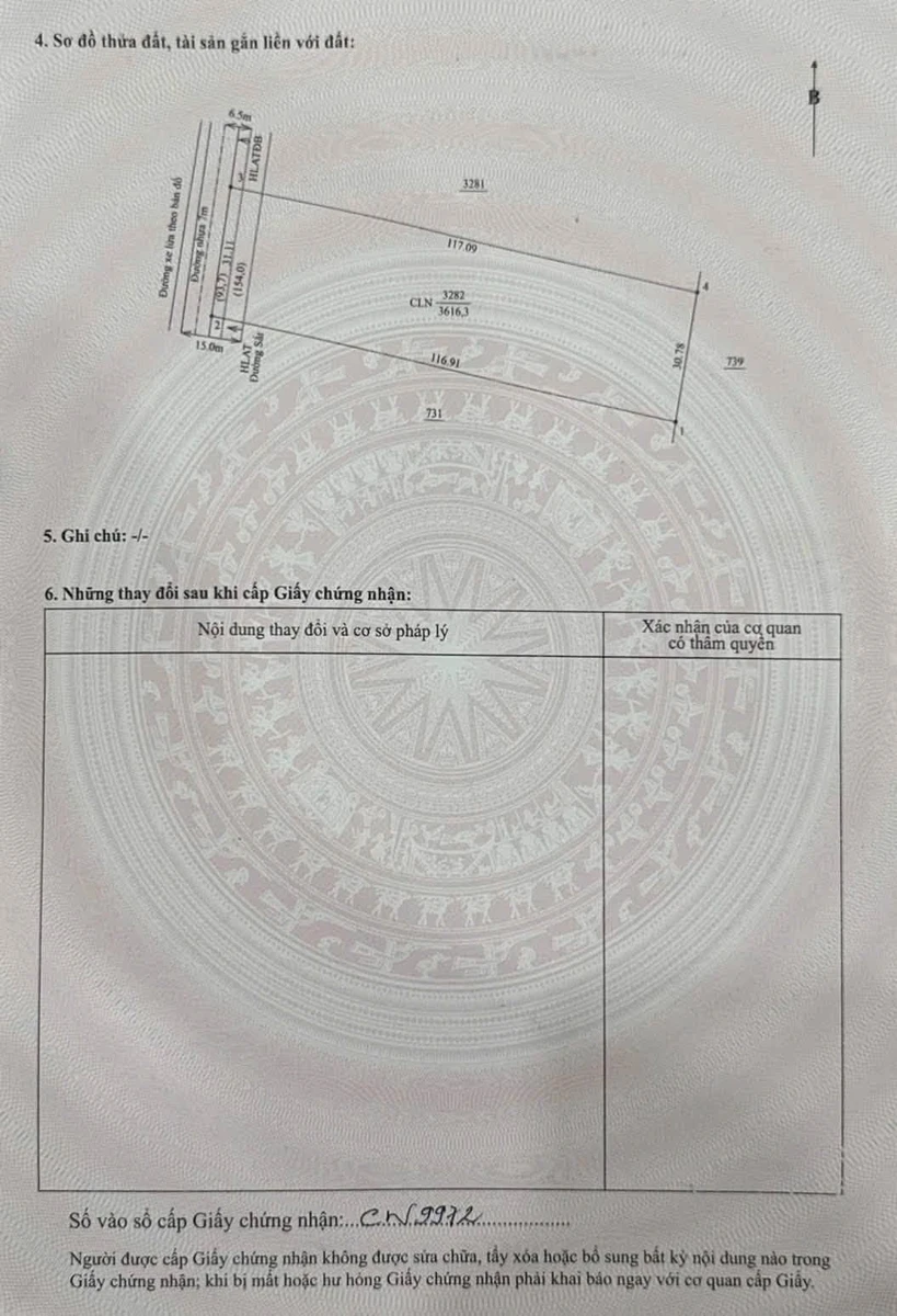 Bán đất mặt tiền Chánh Phú Hoà 3616m2 giá 9.04 tỷ - Ảnh thu nhỏ 3