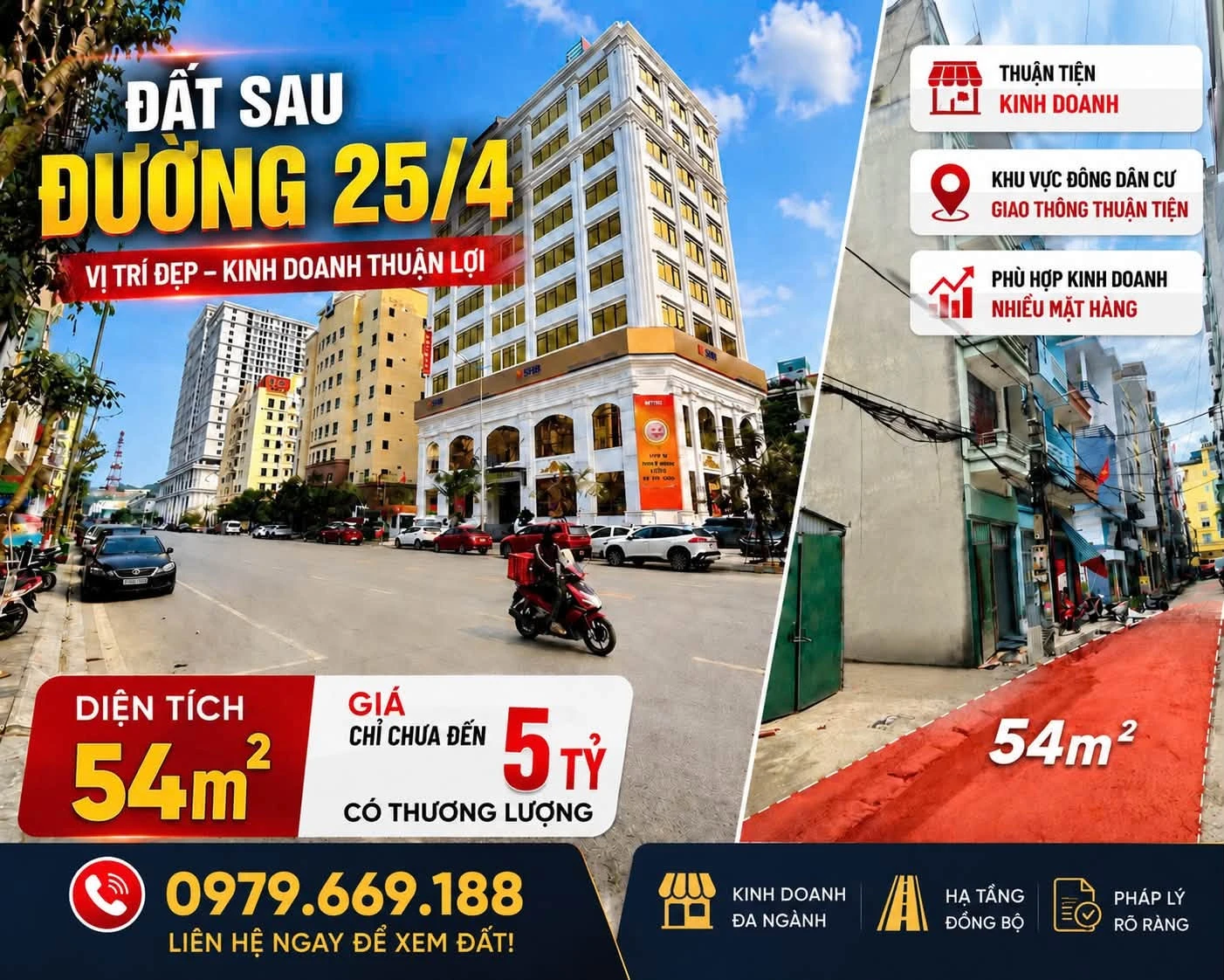 Bán đất mặt bằng 54m² trung tâm Hạ Long gần Vincom - Ảnh 1