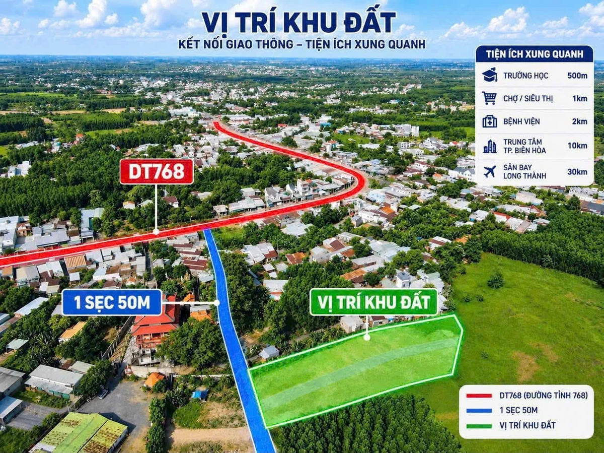 Bán đất nền thổ cư 80-165m2 sổ hồng riêng, trả trước 300 triệu tại Biên Hòa, Đồng Nai - Ảnh 1