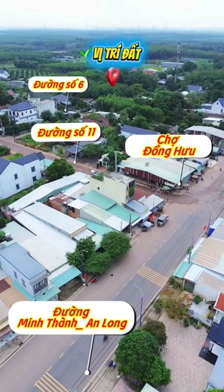 Bán đất thổ cư 120m2 đường Số 6 Minh Thành, gần chợ Đồng Hưu