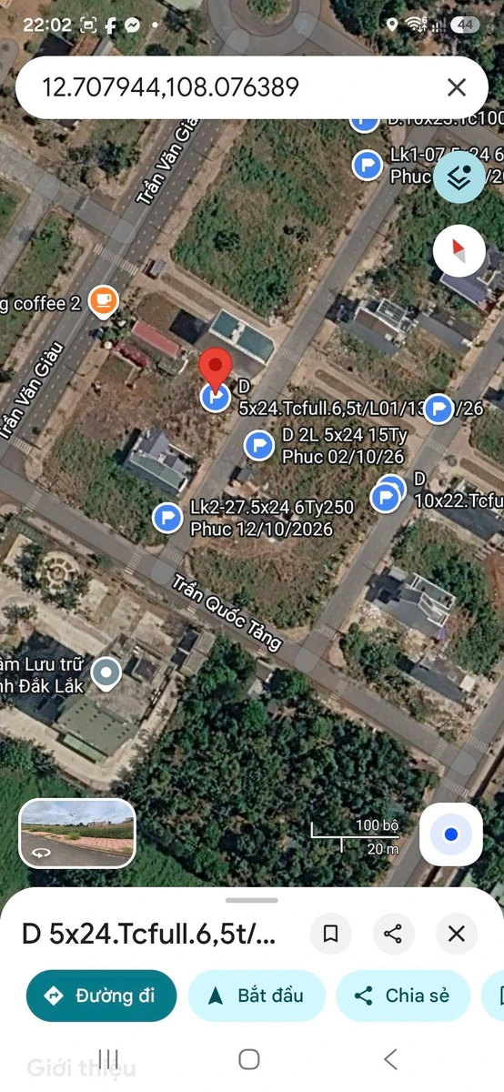 Bán đất 120m² đường Dương Quang Hàm, Buôn Ma Thuột 6 tỷ 5 - Ảnh thu nhỏ 3