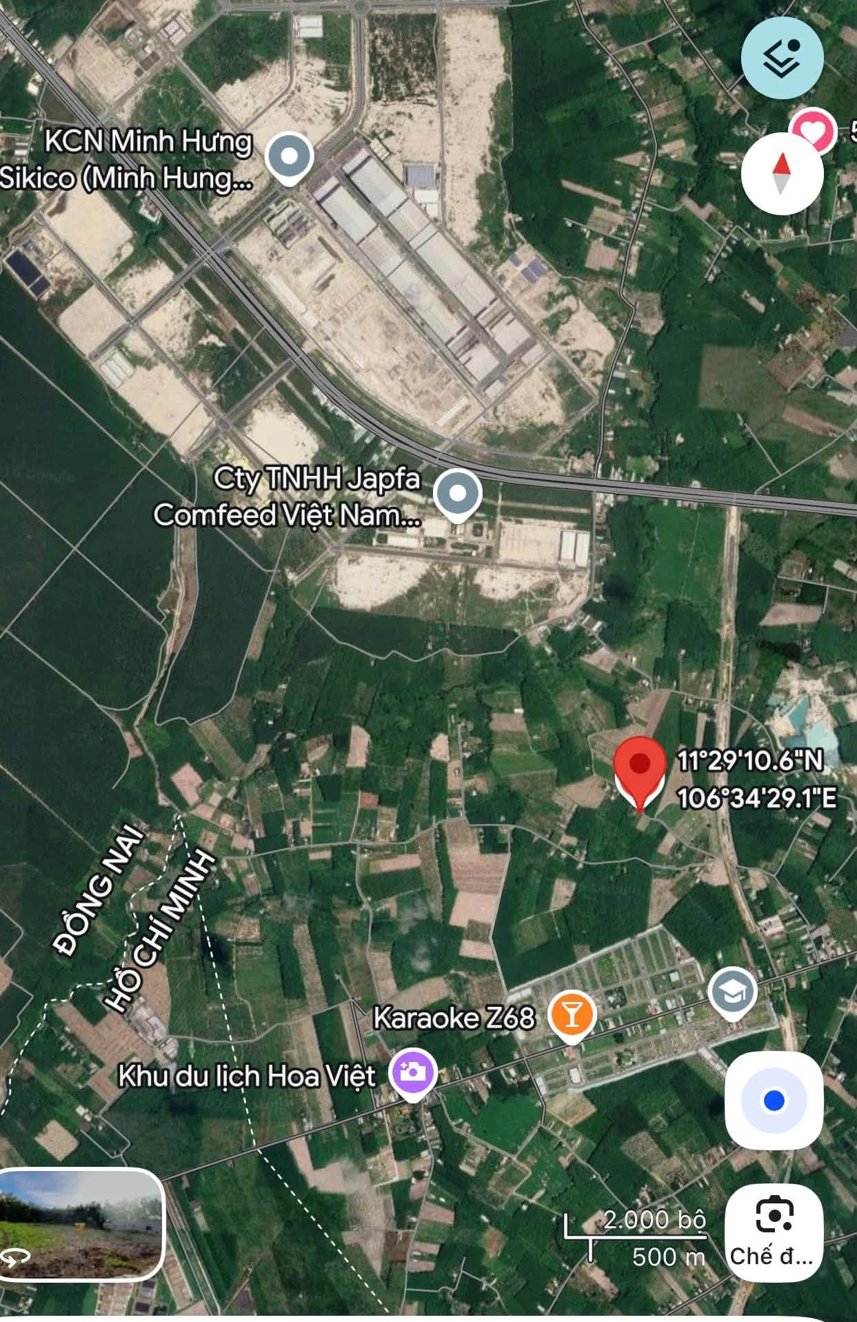 Bán đất 500m2 có 50m2 thổ cư đường số 28 Phường Minh Hưng giá 480 triệu - Ảnh 1