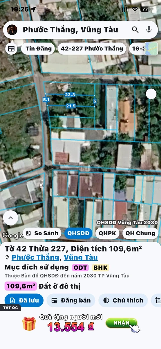 Bán đất thổ cư Phước Thắng 109m2 sổ riêng 2.8 tỷ - Ảnh thu nhỏ 3