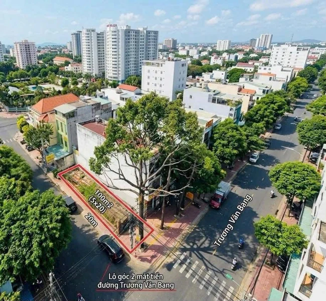 Bán lô góc 2 mặt tiền 100m2 Trương Văn Bang, Vũng Tàu