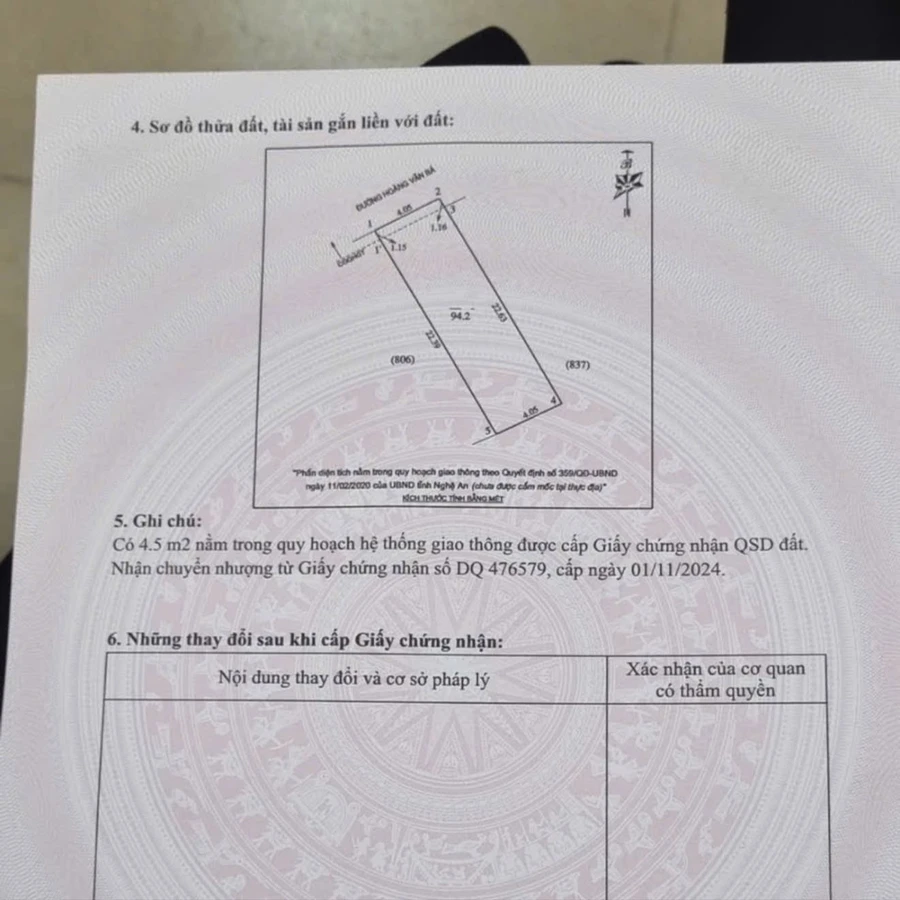 Bán đất mặt đường Hoàng Văn Bá, Vinh, 94m2, 3 tỷ 440 triệu - Ảnh thu nhỏ 2