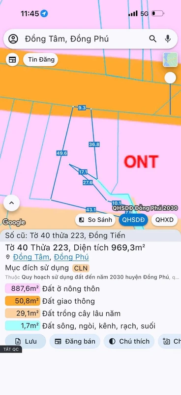 Bán lô đất 450 triệu Đồng Tiến, Bình Phước
