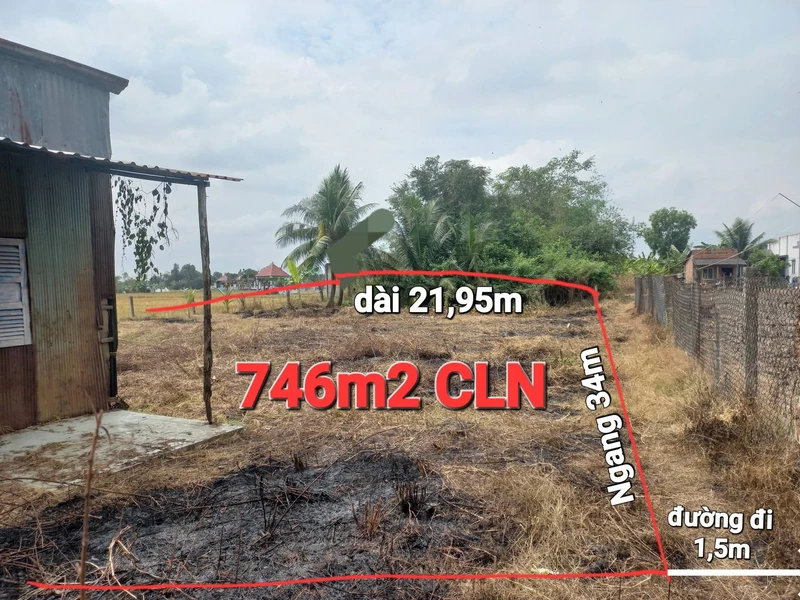 Bán đất vườn 746m2 tại Xã Mỹ Lệ Long An