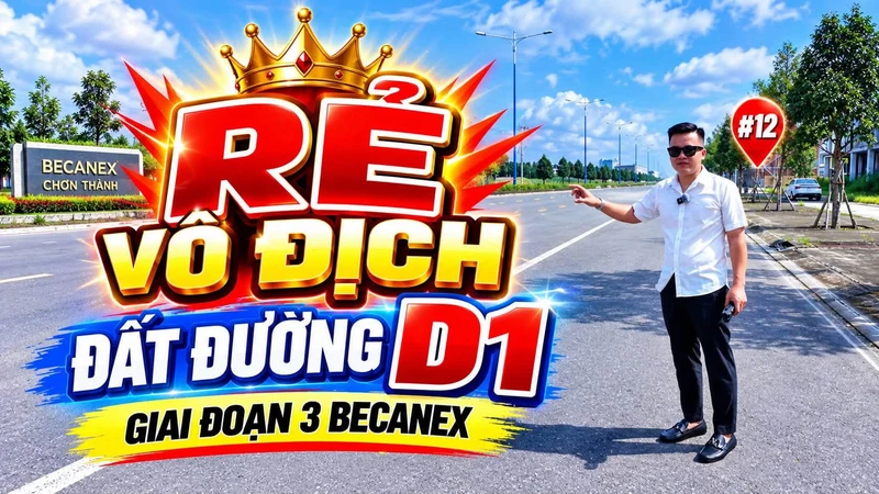 Bán đất Becamex Chơn Thành 150m2 giai đoạn 3, 1 tỷ 3