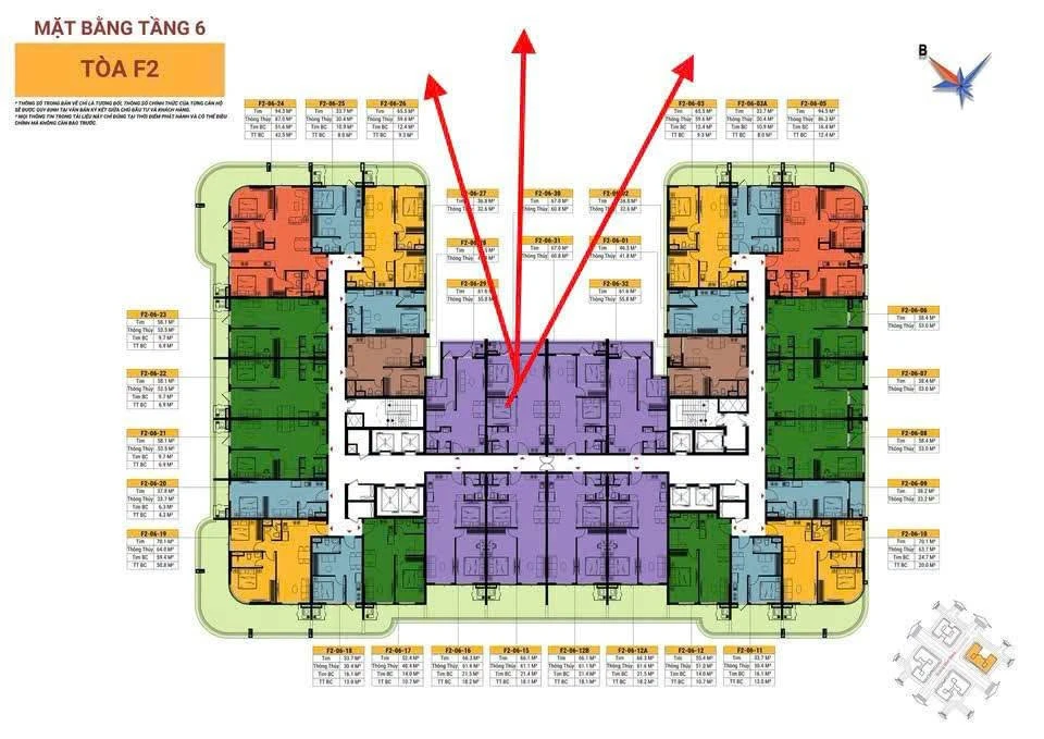 Bán căn hộ 2PN Fours Tower Đà Nẵng 54,6m² có sân vườn - Ảnh thu nhỏ 3