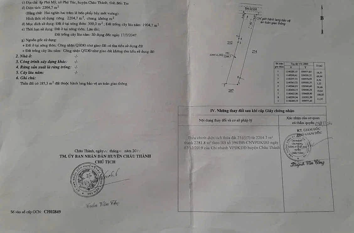 Bán đất mặt tiền QL57B Phú Túc 500m², 2 tỷ 650 triệu - Ảnh thu nhỏ 4