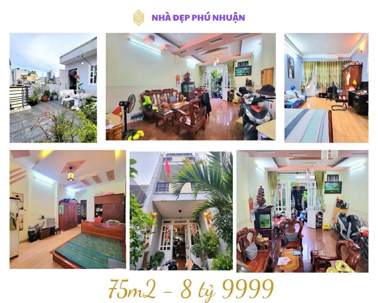 Bán nhà phố Phú Nhuận 75m² 4 tầng 8 tỷ 9999 - Ảnh 1