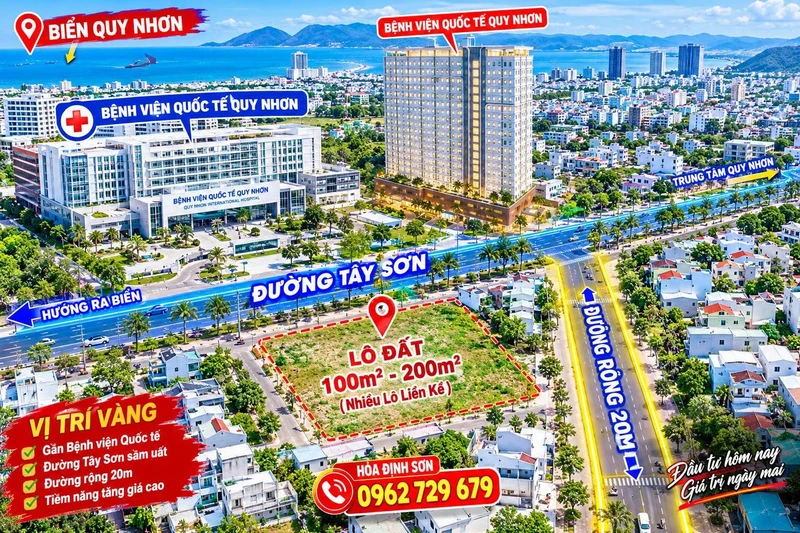 Bán đất mặt tiền Tây Sơn Quy Nhơn 75m2 2,6 tỷ
