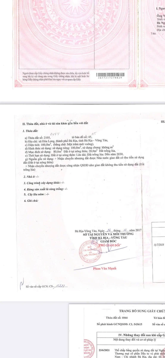 Bán đất mặt tiền đường 26m Khu Hòa Long 100m² Bà Rịa - Ảnh thu nhỏ 4