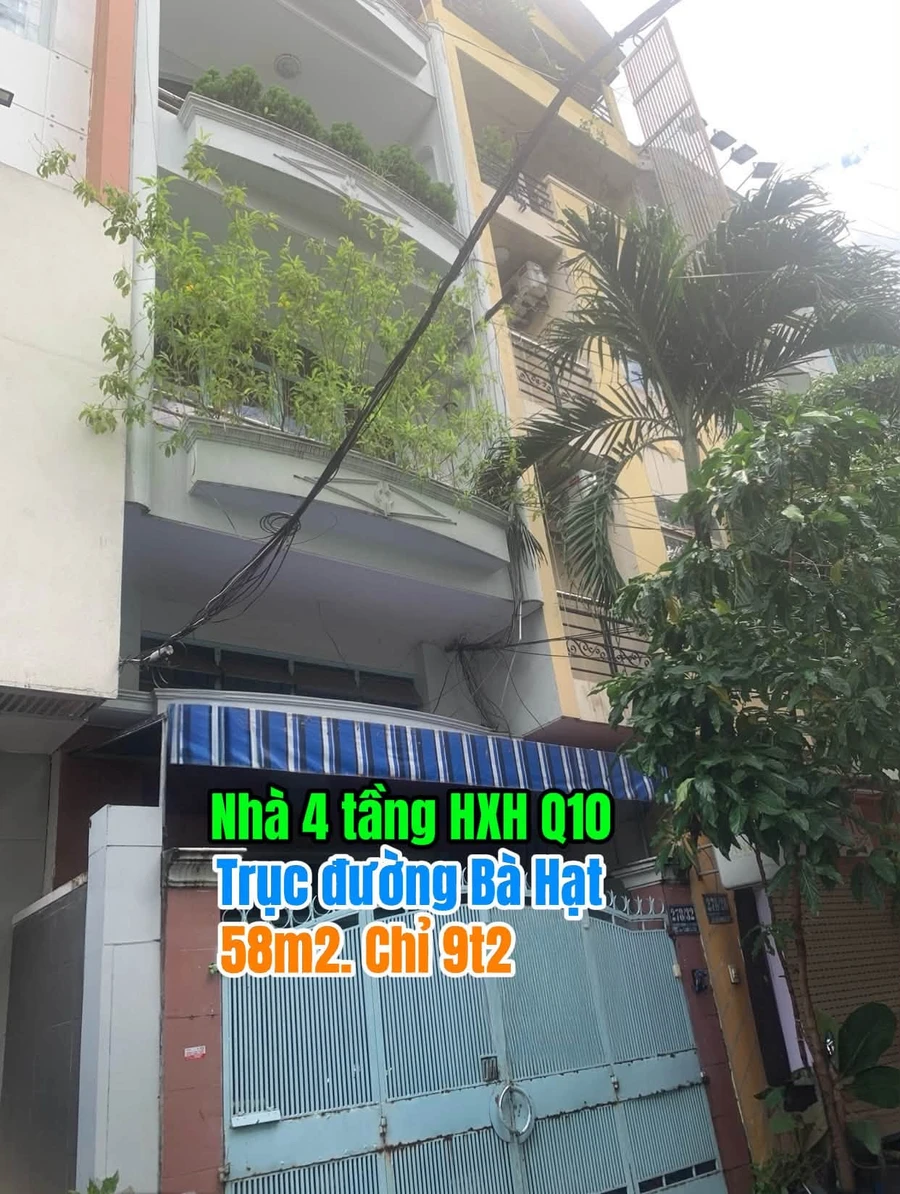 Bán nhà 4 tầng hẻm xe hơi đường Bà Hạt, Quận 10, 58m2, giá 9,2 tỷ - Ảnh 1