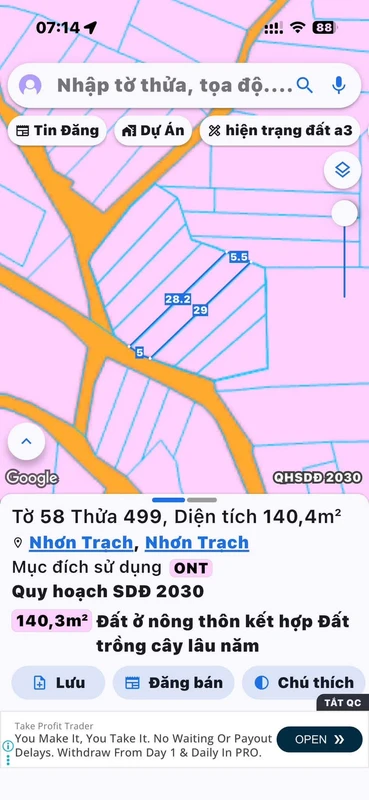 Bán đất 140m² Phước Thiền, Nhơn Trạch, Đồng Nai