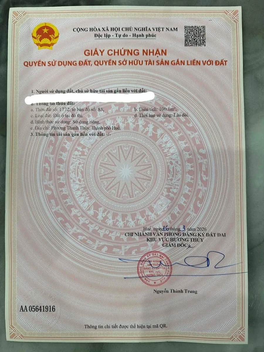 Bán lô đất 100m² kiệt Hoàng Quốc Việt, Huế sổ riêng - Ảnh thu nhỏ 4