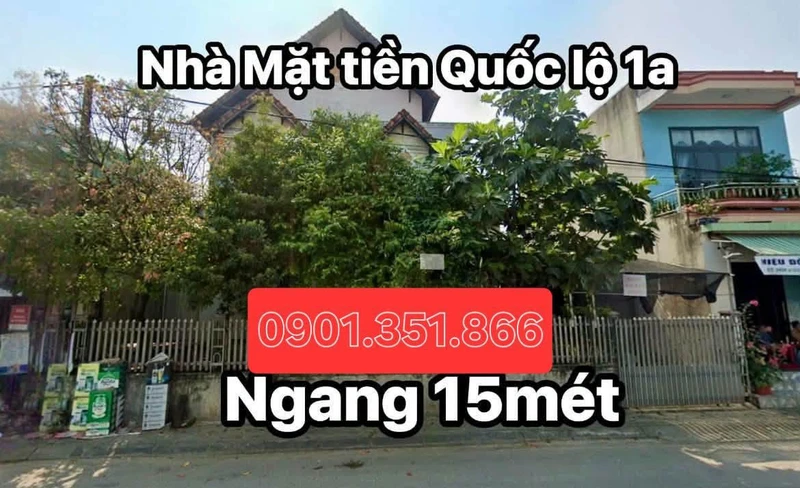 Bán biệt thự mặt tiền QL1A 213m2 1 trệt 1 lầu tại Đức Chánh, Mỏ Cày, Bến Tre