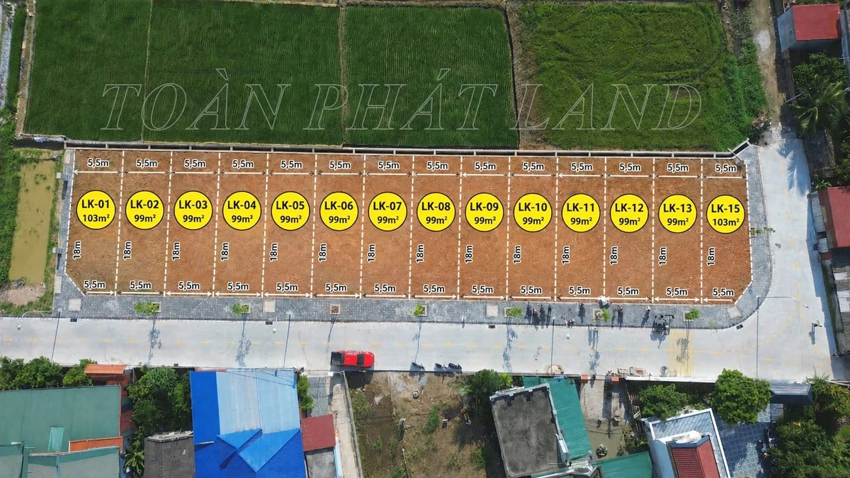 Bán đất sổ hồng 99m² mặt tiền 5.5m Phong Nội - Ảnh 1