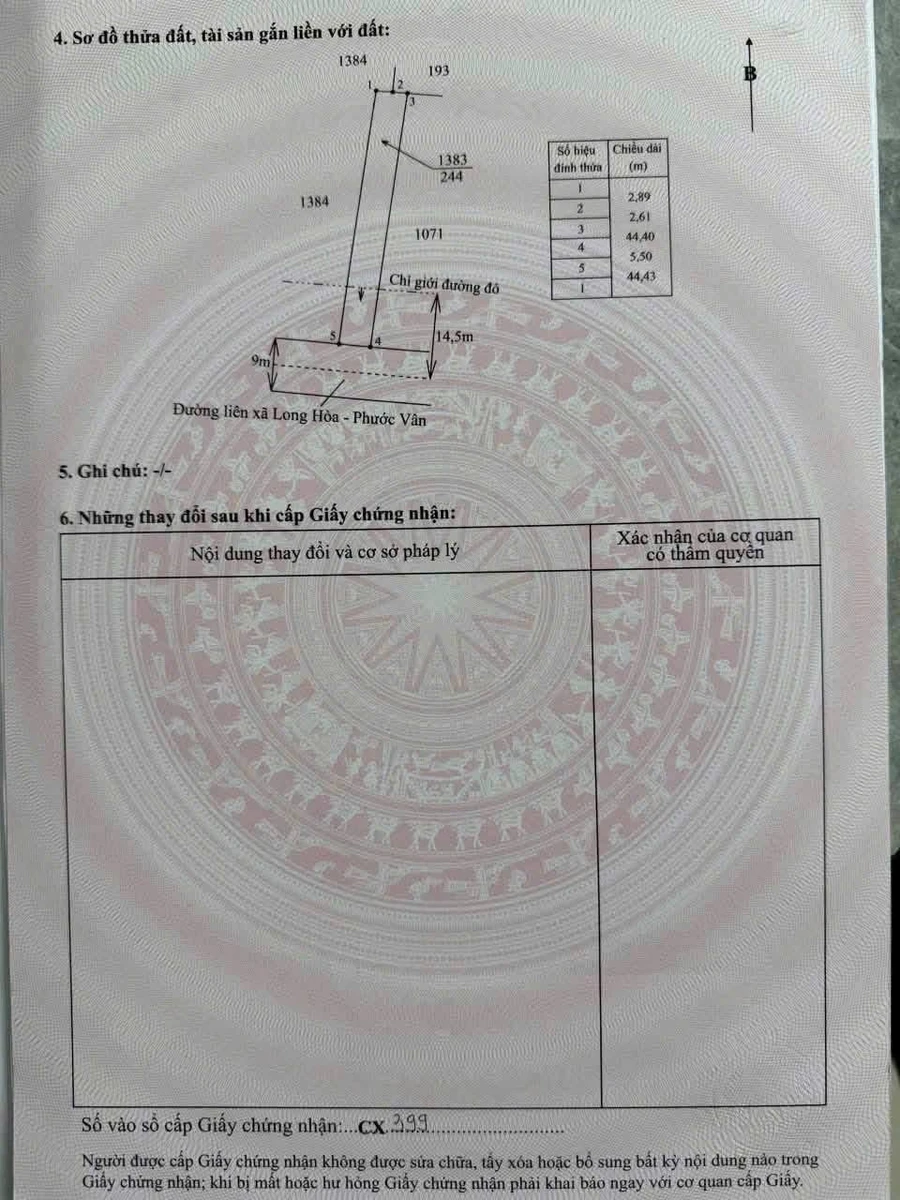 Bán nền đất thổ cư 242m2 mặt tiền Liên Xã Long Hòa, Cần Dước - Ảnh thu nhỏ 3