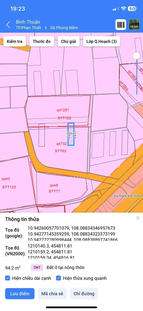 Bán đất thổ cư 93.7m2 nội bộ Ga Lê Duẩn, Phan Thiết - Ảnh thu nhỏ 3