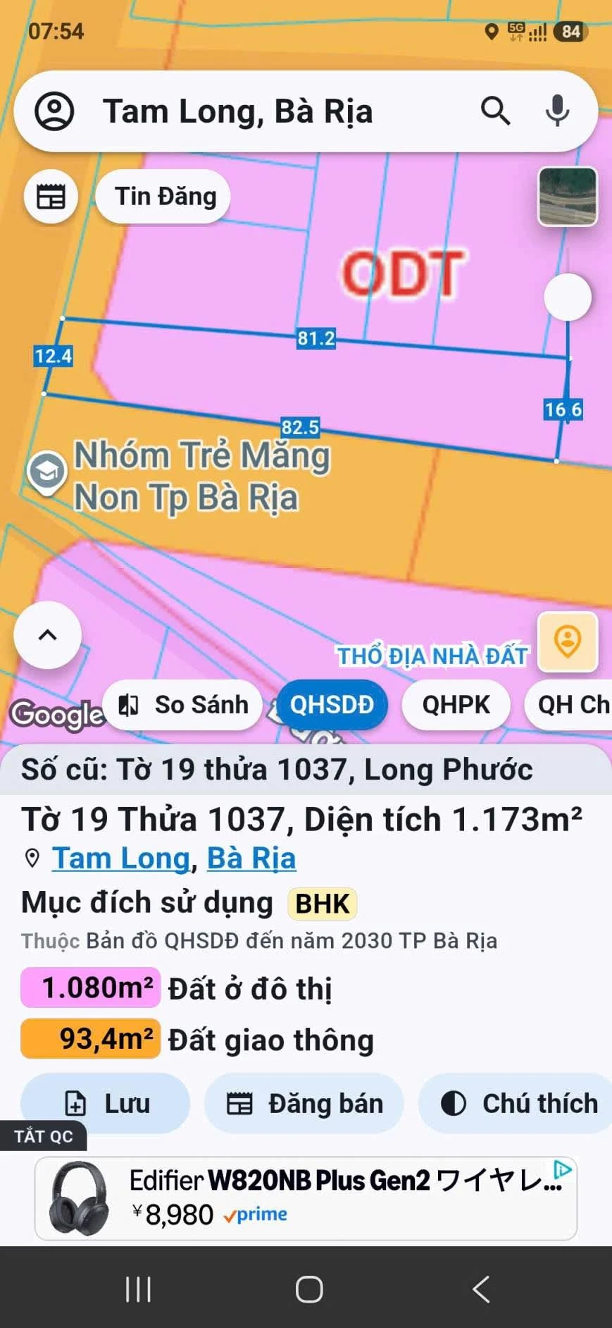 Bán đất mặt tiền Hương Lộ 2, Bà Rịa, 1.173 m² - 4,5 tỷ - Ảnh 1