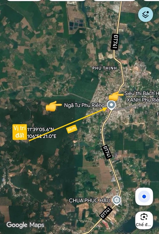 Bán lô đất 5x50m (250m²) giá 100 triệu, xã Phú Riềng